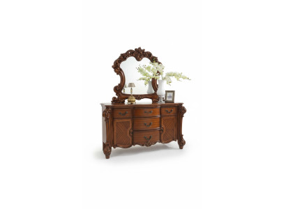 Buffet Anrichte Kommode Spiegel Echte Handarbeit Holz Barock Rokoko