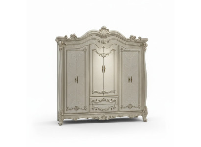 Klassischer Antik Stil Kleiderschrank Schrank Holz Garderobe Schlafzimmer Barock