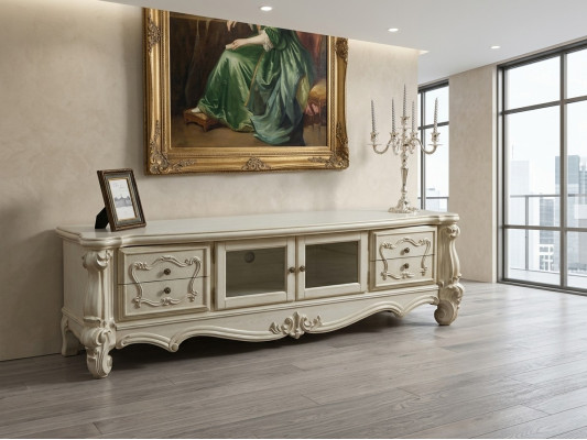 Sideboard TV Lowboard RTV Schrank Tisch Wohnzimmer Holz Klassisch Barock Neu