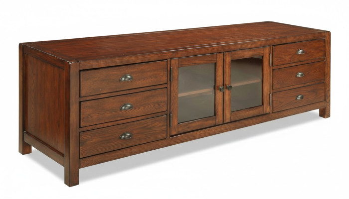 RTV Sideboard Skříň komody Dřevo Nízká deska Regál 196cm Obývací pokoj