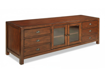 RTV Sideboard Skříň komody Dřevo Nízká deska Regál 196cm Obývací pokoj