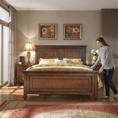 Bett Design Luxus Hotel Betten Schlaf Zimmer Doppel Holz Neu Landhaus