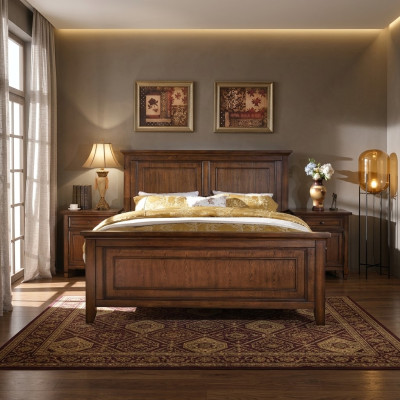 Bett Design Luxus Hotel Betten Schlaf Zimmer Doppel Holz Neu Landhaus
