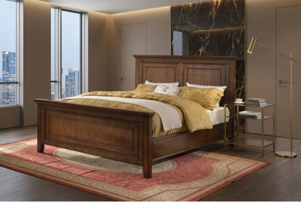 Schlafzimmer 3 Stk. Nachttische Set Design Luxus Bett Holz Doppelbett neu