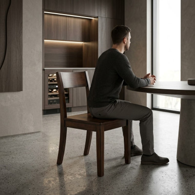 Design 1x židle skupina Set židle Garnitur křeslo Gastro jídelna dřevo
