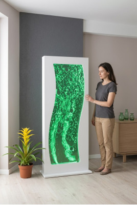 Vodní sloupec vodní stěna Vodopád Vedený separační panel Luxusní design Kovový nábytek