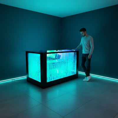 Bartisch Wasser Wand Bartheke Beleuchtete Bartisch Bartheke Led Regal Möbel Neu