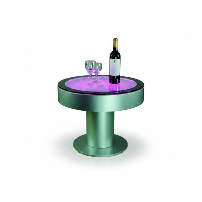 Design Tisch Couchtisch Wasser Säulen Säule Tische Sofa LED Beleuchtet