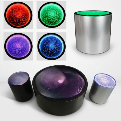 Beistelltisch Led Rund Wasser Wand Bar Theke Regal Möbel Beleuchtete