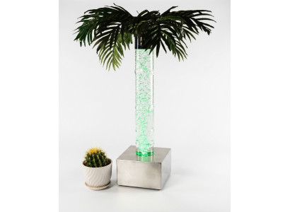 Led Design Sprudel Wassersäule 60cm Wasser Säulen Beleuchtet Tisch Palme Pflanze