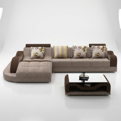 Ecksofa L Form Sofa Couch Polster Wohnlandschaft Ecksofa Textil Sofas Stoff neu