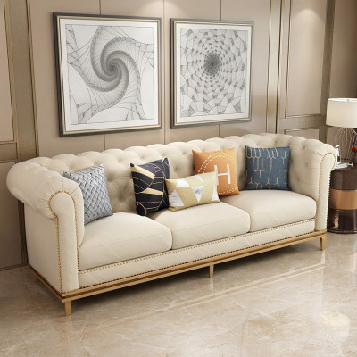 Dreisitzer Couch Polster Design Sofa 3er Sitz Sofas Zimmer Weiß Luxus Couchen
