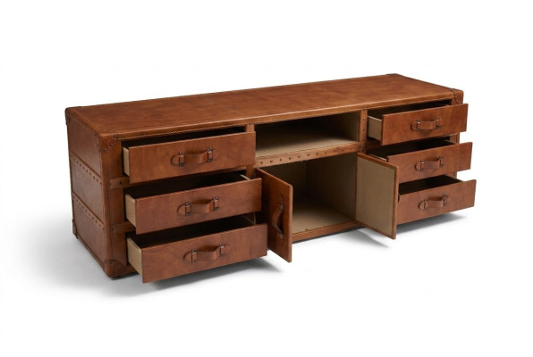 Möbel Sideboard Kommode Vintage Sideboard Luxus rtv sideboard Schrank Leder Neu