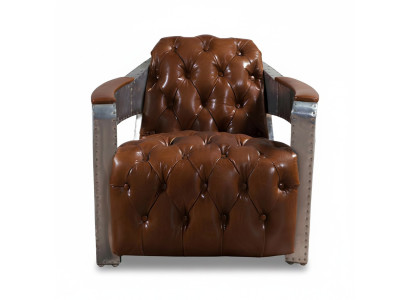 Sessel Aviator Chesterfield Shabby Vintage Stuhl Ledersessel Club Lounge Design