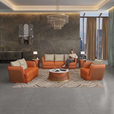 Ledersofa Couch Wohnlandschaft 3 2 1 Sitzer Garnitur Design Modern Sofa Couchen