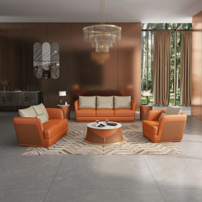 Ledersofa Couch Wohnlandschaft 3 2 1 Sitzer Garnitur Design Modern Sofa Couchen