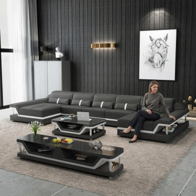 Ecksofa Sofa Couch Sofa Wohnlandschaft ledersofa leder möbel wohnzimmer garnitur