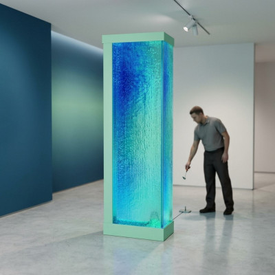 Luxus Säule Wassersäulen Wasser Wand Säulen 200cm Edelstahl