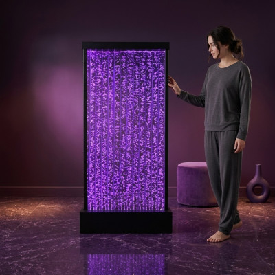 Trennwand Regal Schrank Wasserwand Säule Wände Waterwall LED 120x200