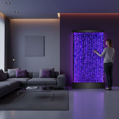 LED Wasserwand Wandpaneel mit Wasserblasen Designer Wasser Wand