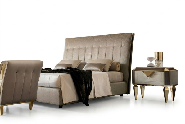 Designer Polsterbett Bett Betten Lederbett Doppelbett Ehebett Designerbett NEU