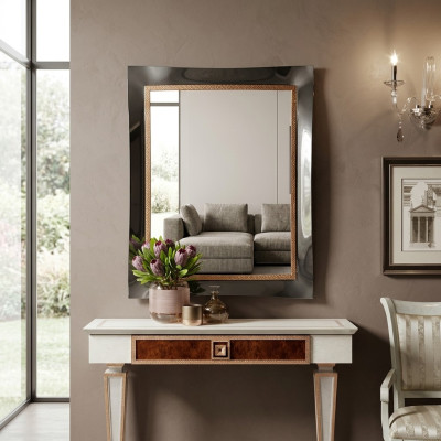 Klassischer Großer Spiegel Wandspiegel Hängespiegel Holzrahmen Garderobe Neu