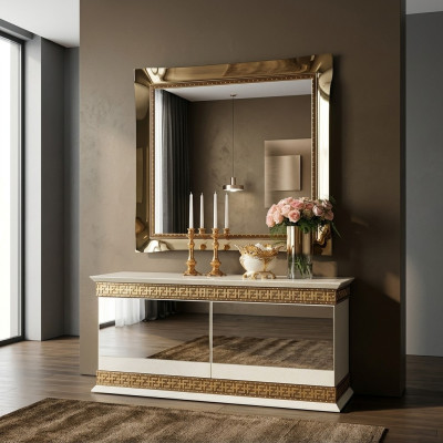 Spiegel Wandspiegel Barock Rokoko Dielen Wohnzimmer Bad Holz Glas Design