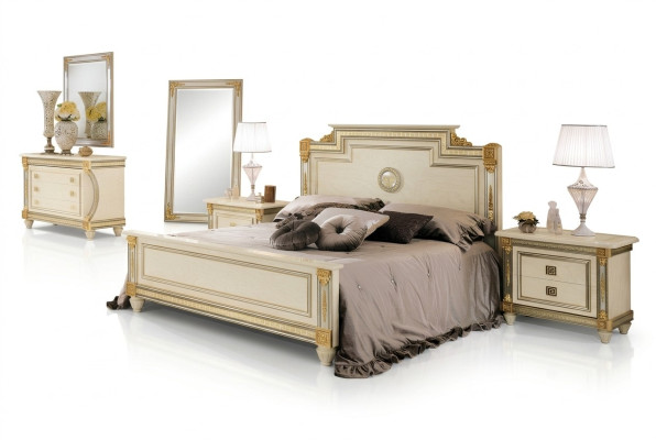 Bett 2x Nachttisch Design Schlafzimmer Klassischer 3tlg. Luxus Betten Set Möbel