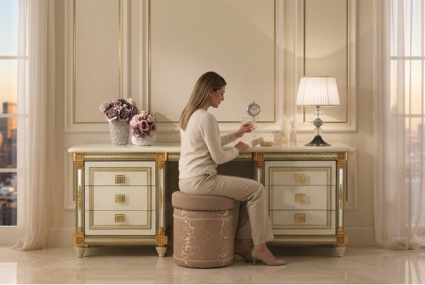 Design Hocker Sitzpouf Schlafzimmer Designer Runder Polster Bank Sitz Möbel Neu