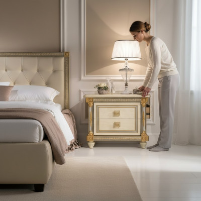 Design noční stolek konzole vedlejší stoly ložnice dřevo luxusní konzoly nové