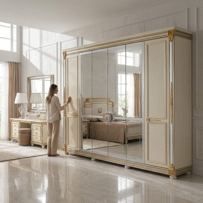 Šatní skříň ložnice dřevěná skříň moderní styl luxusní klasická