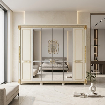 Šatní skříň ložnice dřevěná skříň moderní styl luxusní klasická