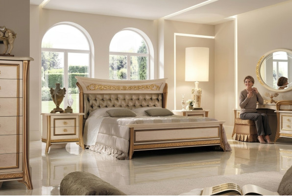 Klassisch Designer Holz Bett Schlafzimmer Edles Polster Möbel Doppel Betten Neu