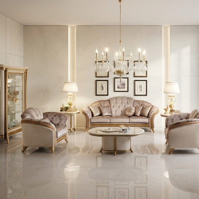 Sofa souprava 3+2+1 místná židle obývací sofa Arredoclassic set sedaček.