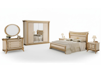 Bett 2x Nachttisch 3 tlg. Schlafzimmer Set Möbel Modern Betten arredoclassic neu
