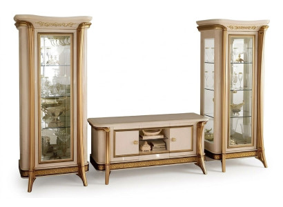 Obývací pokoj Komoda 2x Vitrína 3-dílný Obývací nábytek arredoclassic Set Design