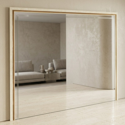 Zrcadlo Dřevěné zrcadlo Designer chodba Obývací pokoj Design 270x215 arredoclassic
