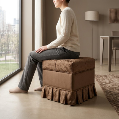 Design Hocker Bank Luxus Pouf Fußhocker Möbel Polster Sitzhocker arredoclassic