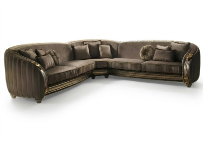 Sofa L-Form Pohovka z pravé kůže Rozkládací sedací souprava Designové rohové pohovky arredoclassic