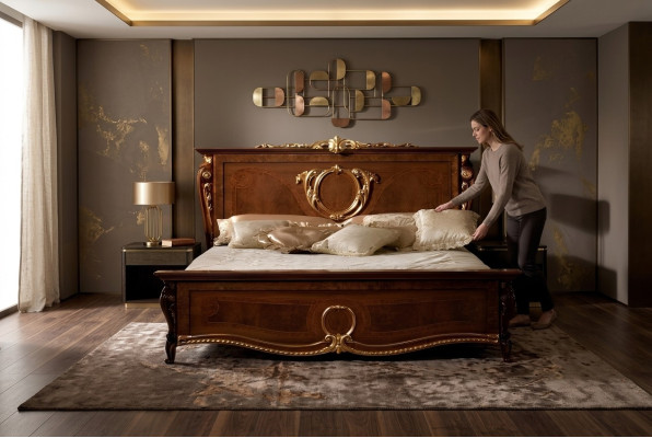 Italienische Schlafzimmer Möbel Polster Doppel Bett Luxus Design Betten Ehe Neu