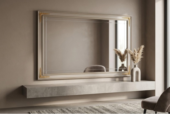 Designer Wandspiegel im klassischen Stil großer Spiegel arredoclassic Wohnzimmer