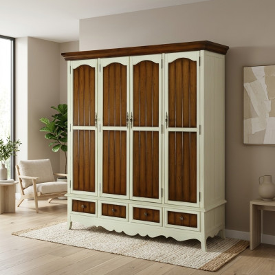 Schlafzimmer Holz Kleiderschrank 3 türiger Wandschrank Schrank Kleiderschränke