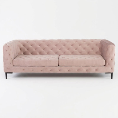 Chesterfield Sofa Couch Polster Stoff Leder Couchen Polster Garnitur 3 Sitzers