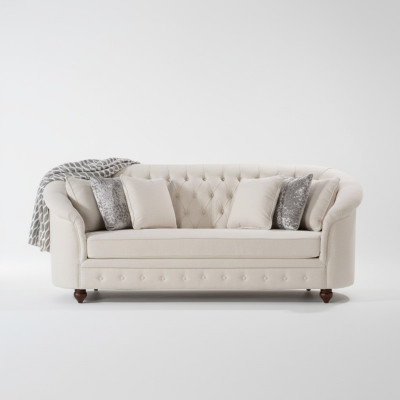 Beige Royal Couch - Luxus Chesterfield Möbel Polster Design Möbel