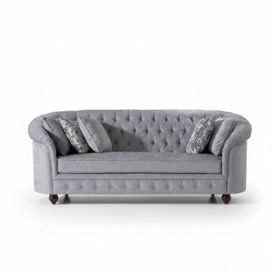 Chesterfield Sofa Couch Polster Stoff Leder Couchen Polster Garnitur 3 Sitzers