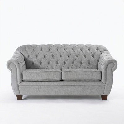 Chesterfield Sofa Couch Polster Stoff Leder Couchen Polster Garnitur 2 Sitzer