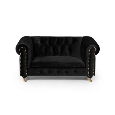 Chesterfield 2 Sitzers Klassische Luxus Barock Rokoko Sofa Textil Leder Couch