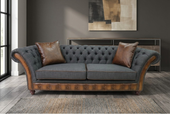 Moderne Chesterfield Couch - Luxus Designer Sofa - Stil Möbel