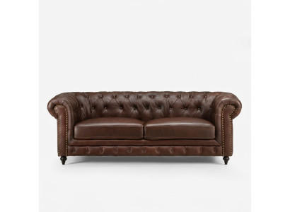 Chesterfield 3 Sitzer Klassische Luxus Barock Rokoko Sofa Textil Leder Couch Neu