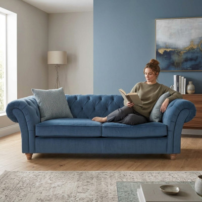 jvmoebel ® Leder Sofa Couch - Design Polster Zweisitzer Couch Garnitur Blau Neu